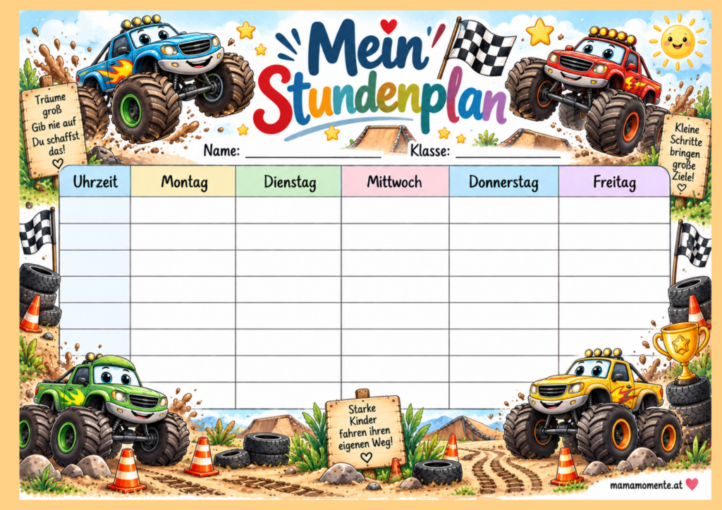 Stundenplan Monstertrucks