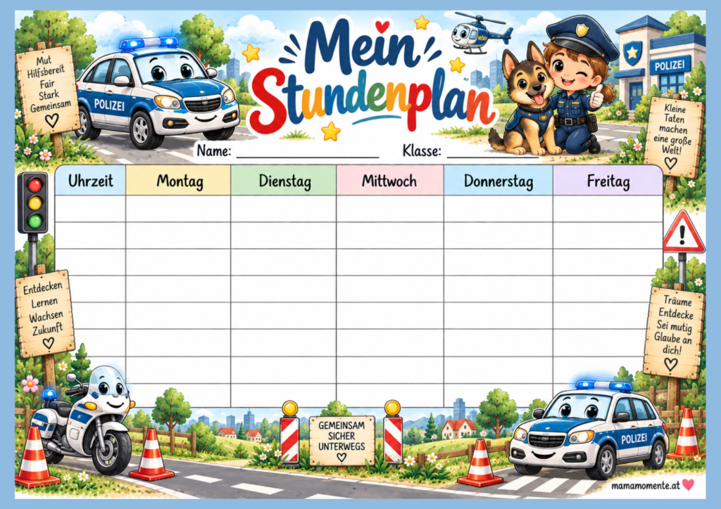 Stundenplan Polizei