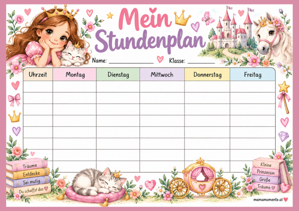 Stundenplan Prinzessin