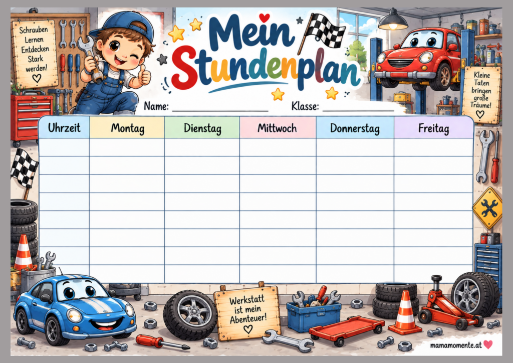Stundenplan Werkstatt