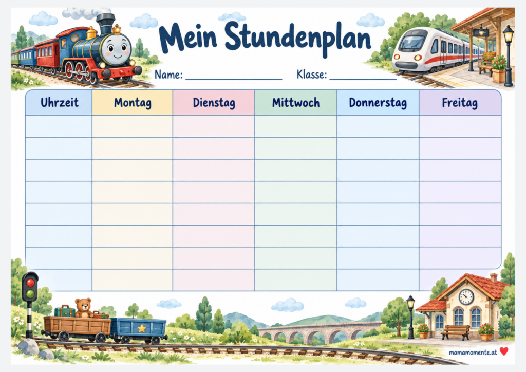 Stundenplan Züge